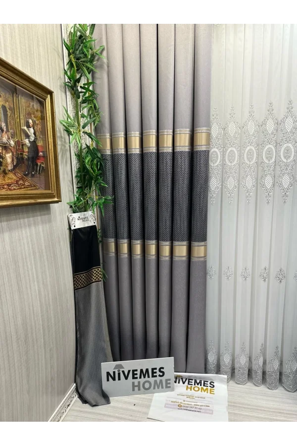 NİVEMESHOME MOZAİK FT614163 V-5403 PLATA 1/3 FRUNCIDO OPACO CORTINA APM