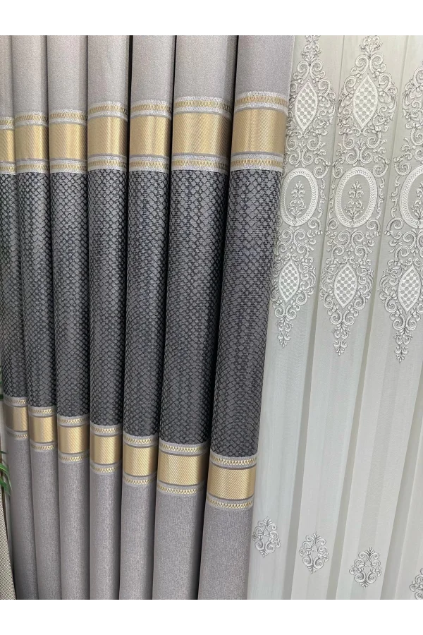 NİVEMESHOME MOZAİK FT614163 V-5403 PLATA 1/3 FRUNCIDO OPACO CORTINA APM