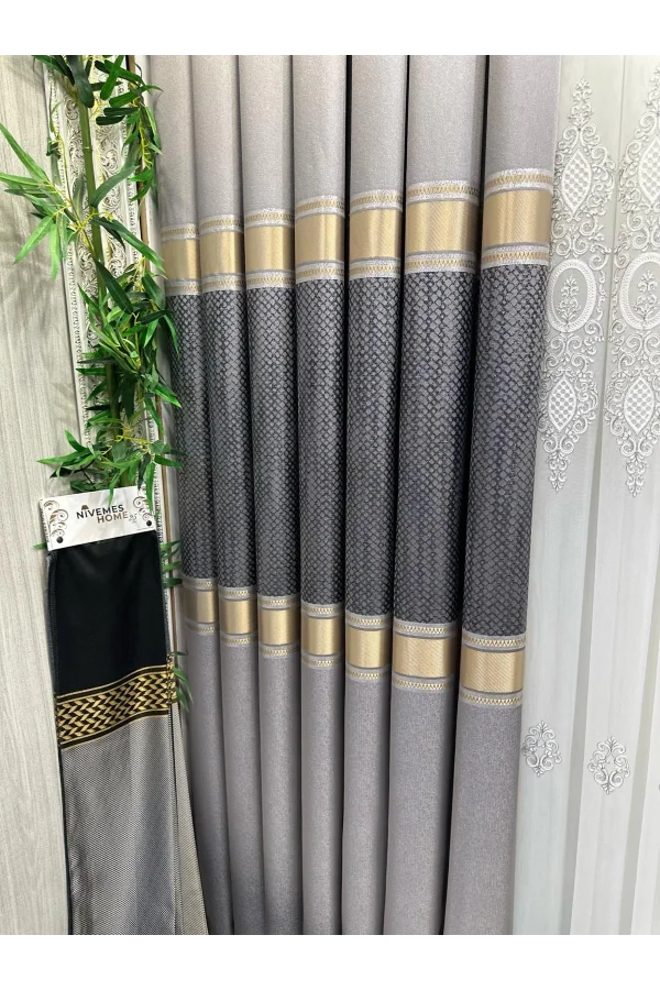 NİVEMESHOME MOZAİK FT614163 V-5403 PLATA 1/3 FRUNCIDO OPACO CORTINA APM