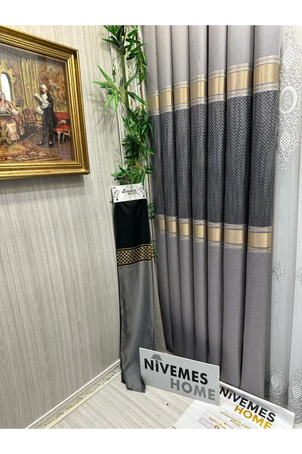 NİVEMESHOME MOZAİK FT614163 V-5403 PLATA 1/3 FRUNCIDO OPACO CORTINA APM