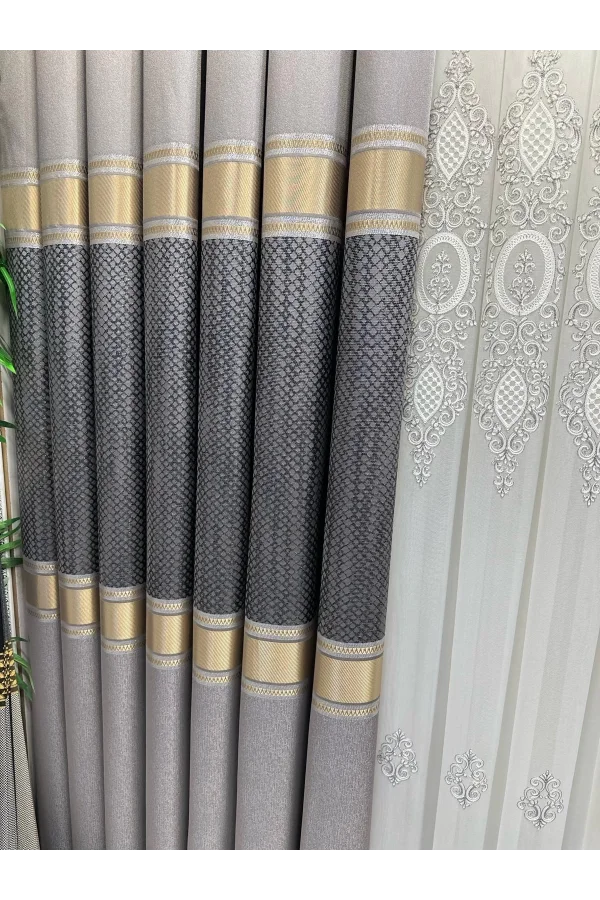 NİVEMESHOME MOZAİK FT614163 V-5403 PLATA 1/3 FRUNCIDO OPACO CORTINA APM