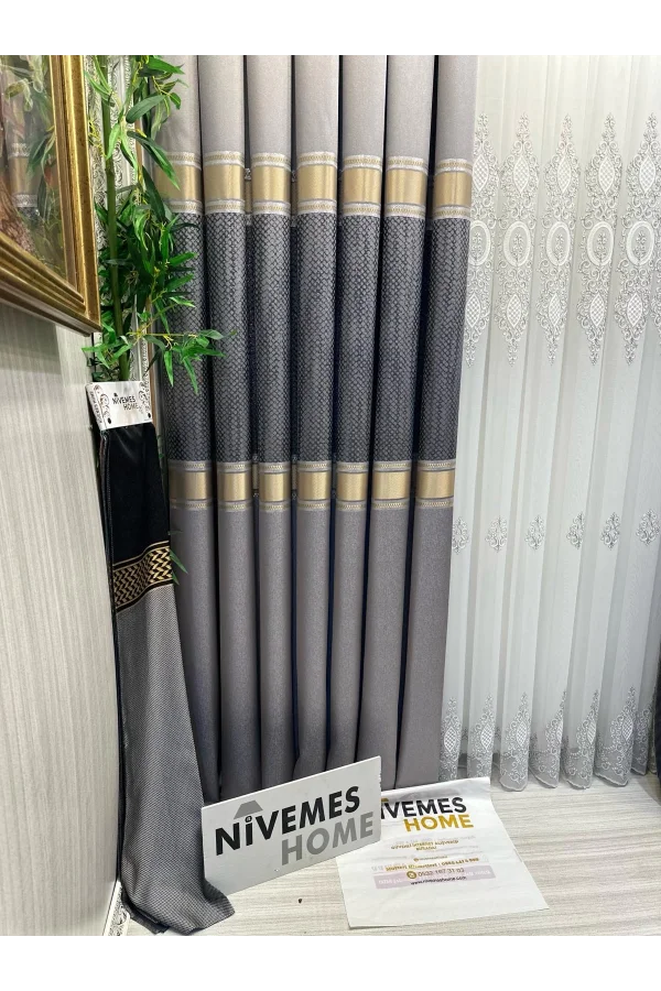 NİVEMESHOME MOZAİK FT614163 V-5403 PLATA 1/3 FRUNCIDO OPACO CORTINA APM