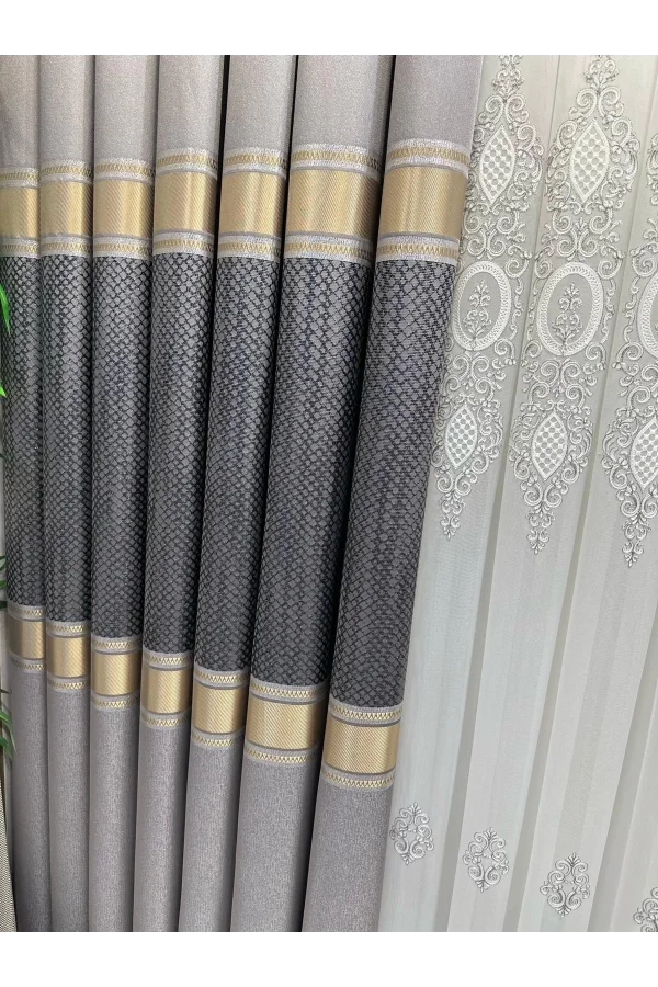 NİVEMESHOME MOZAİK FT614163 V-5403 PLATA 1/3 FRUNCIDO OPACO CORTINA APM