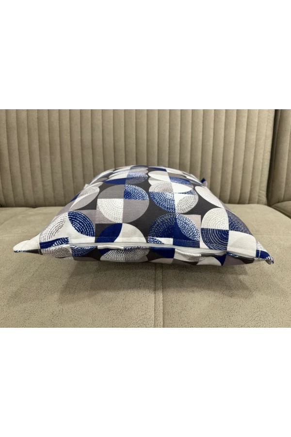 NİVEMESHOME MOZAİK MAVİ-BEYAZ (45X45) KIRLENT KILIFI