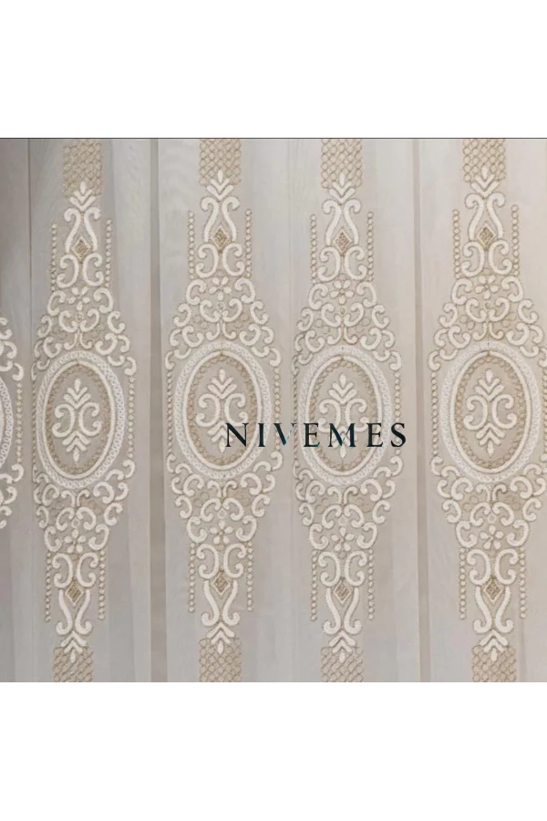 NIVEMESHOME GLÜCKLICHE STERNZEICHEN-DESIGN 1650 1/3 DICKES FALTIGES VOILE-VORHANG APM