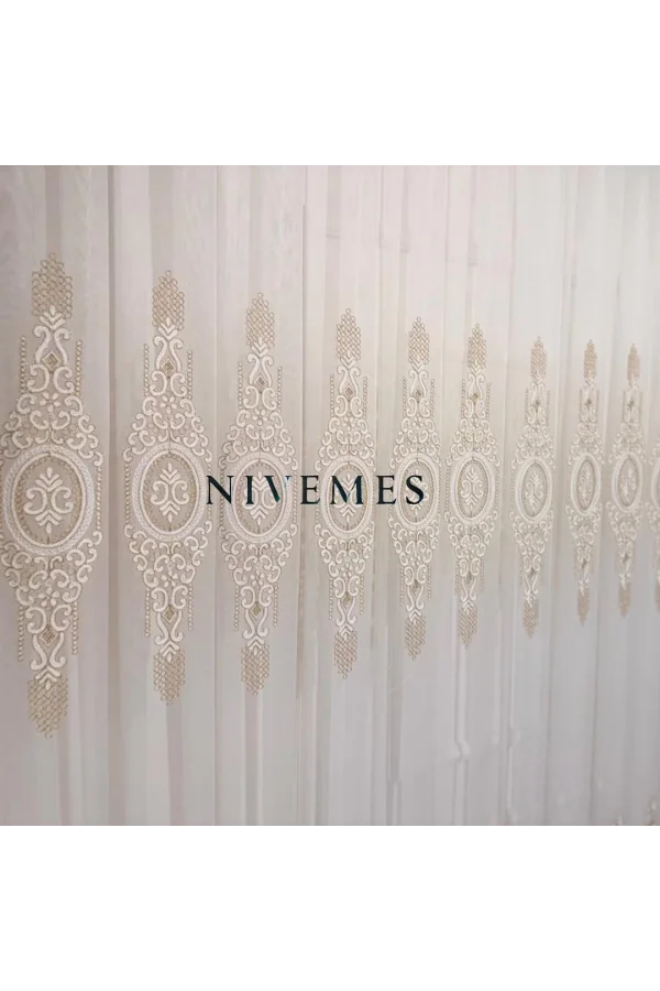 NIVEMESHOME GLÜCKLICHE STERNZEICHEN-DESIGN 1650 1/3 DICKES FALTIGES VOILE-VORHANG APM