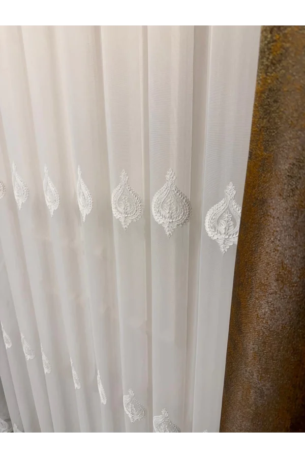 NİVEMESHOME NARDEN 1/3 DİK KURUMLU TÜL PERDE APM