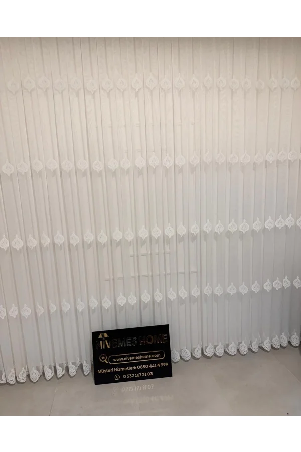 NİVEMESHOME NARDEN 1/3 DİK KURUMLU TÜL PERDE APM