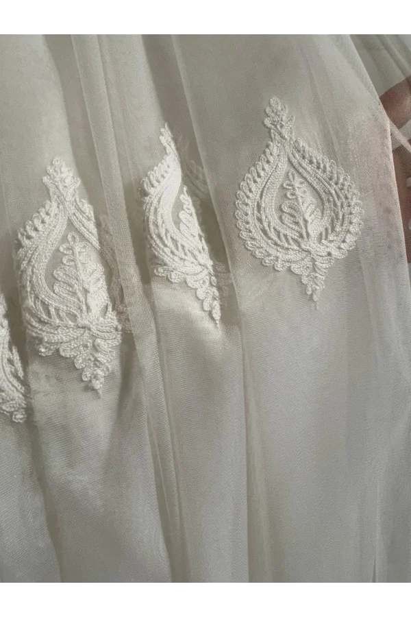 NİVEMESHOME NARDEN 1/3 DİK KURUMLU TÜL PERDE APM