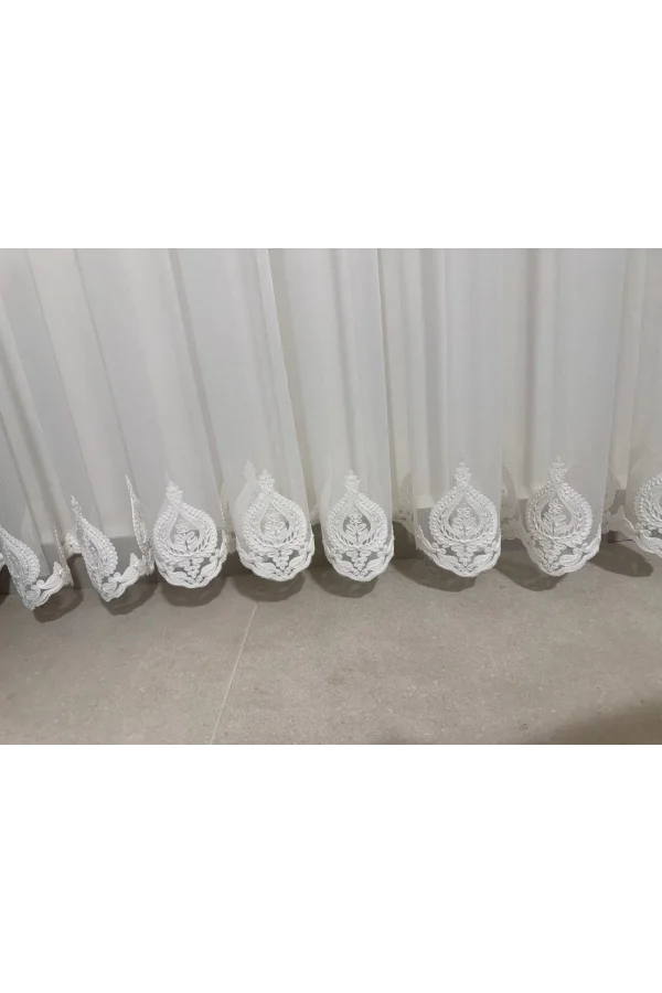 NİVEMESHOME NARDEN 1/3 DİK KURUMLU TÜL PERDE APM