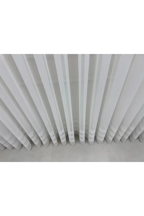 NİVEMESHOME NATUREL DSN:6004 V- SILBER DETAILLIERT 1/3 DICHT TÜLL VORHANG