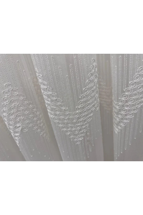 NİVEMESHOME NATÜRLICHE NEUES MODELL 1/3 DICHTEN GEKRÄUSELTEN TÜLL VORHANG APM