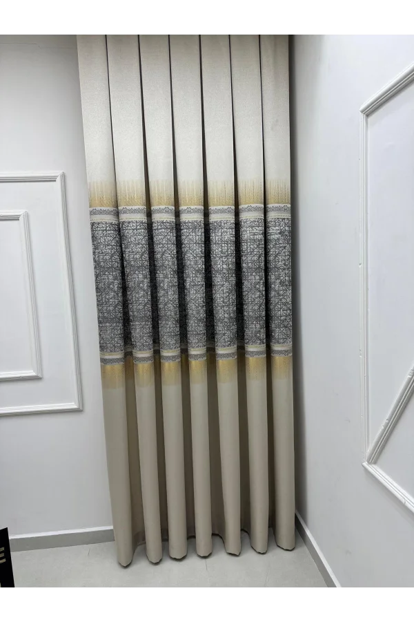 NİVEMESHOME NİLÜFER V -122 1/3 SIK PİLELİ FON PERDE APM