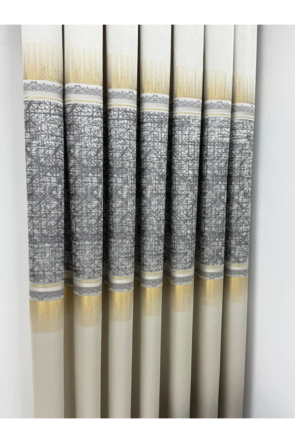 NİVEMESHOME NİLÜFER V -122 1/3 SIK PİLELİ FON PERDE APM