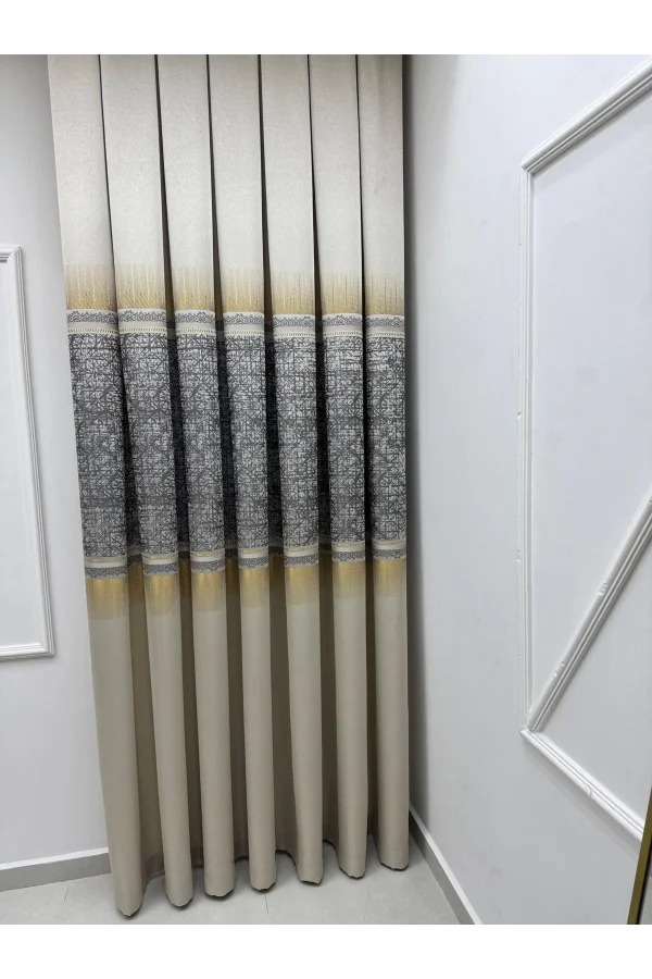 NİVEMESHOME NİLÜFER V -122 1/3 SIK PİLELİ FON PERDE APM