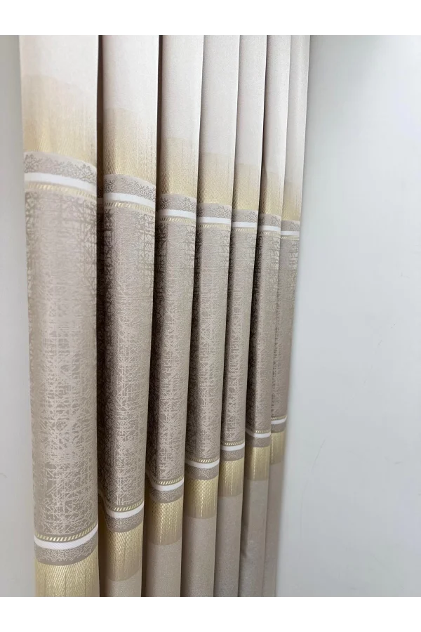 NİVEMESHOME NİLÜFER V -5228 1/3 SIK PİLELİ FON PERDE APM