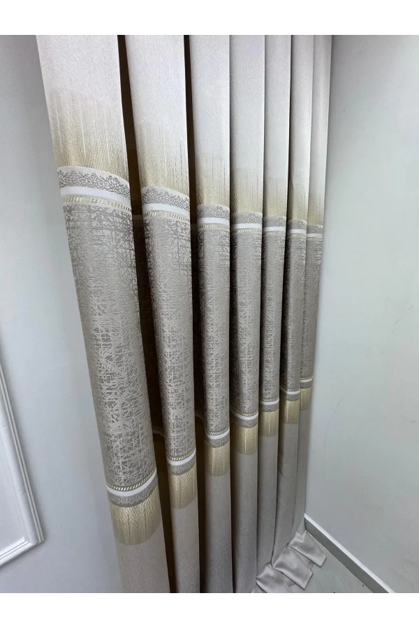 NİVEMESHOME NİLÜFER V -5228 1/3 SIK PİLELİ FON PERDE APM