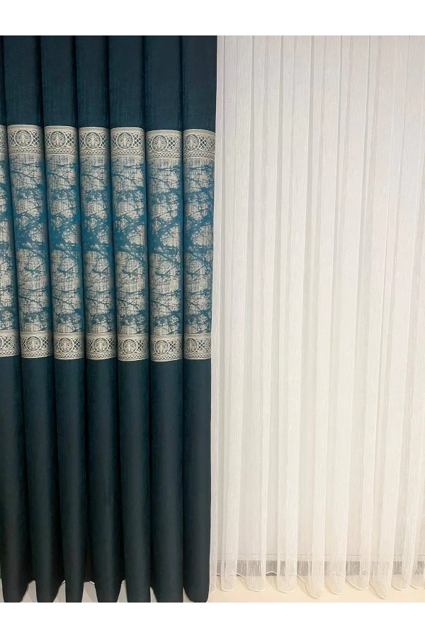 NİVEMESHOME NİNA GRÜN 1/3 DICK GEFALTETER VORHANG APM