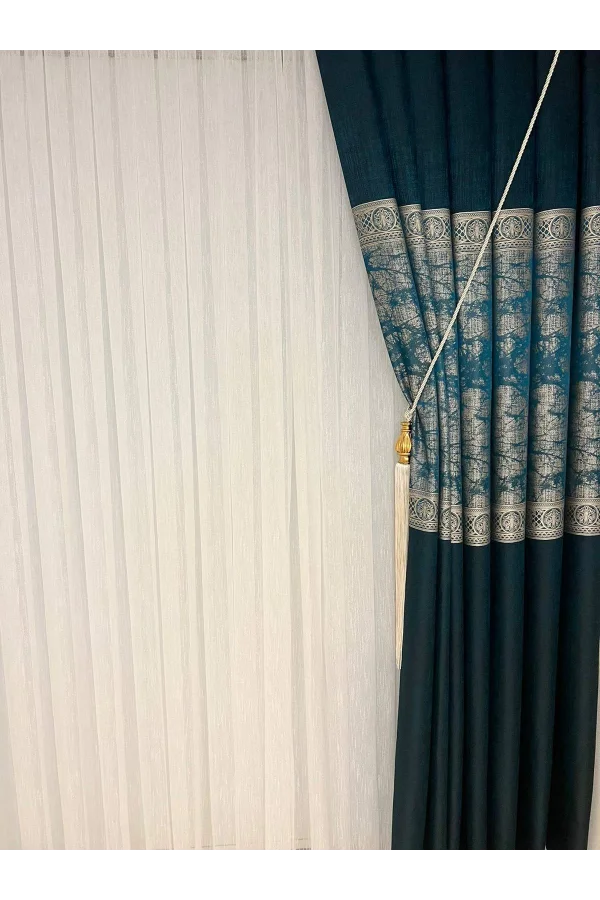 NİVEMESHOME NİNA GRÜN 1/3 DICK GEFALTETER VORHANG APM