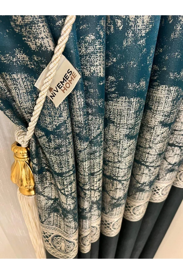 NİVEMESHOME NİNA GRÜN 1/3 DICK GEFALTETER VORHANG APM