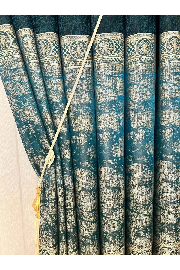 NİVEMESHOME NİNA GRÜN 1/3 DICK GEFALTETER VORHANG APM