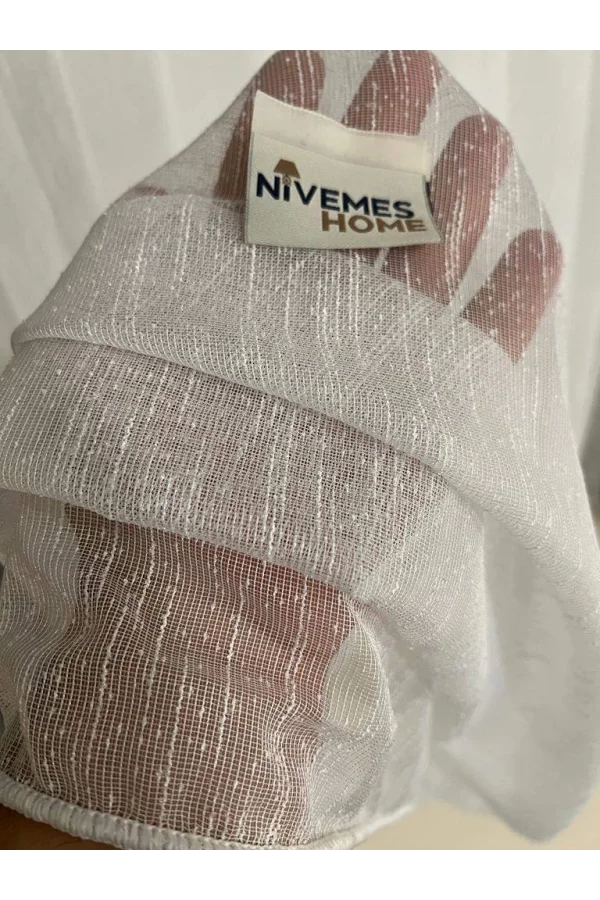 NİVEMESHOME NOKTALI 1/3 SIK PİLE TÜL PERDE APM