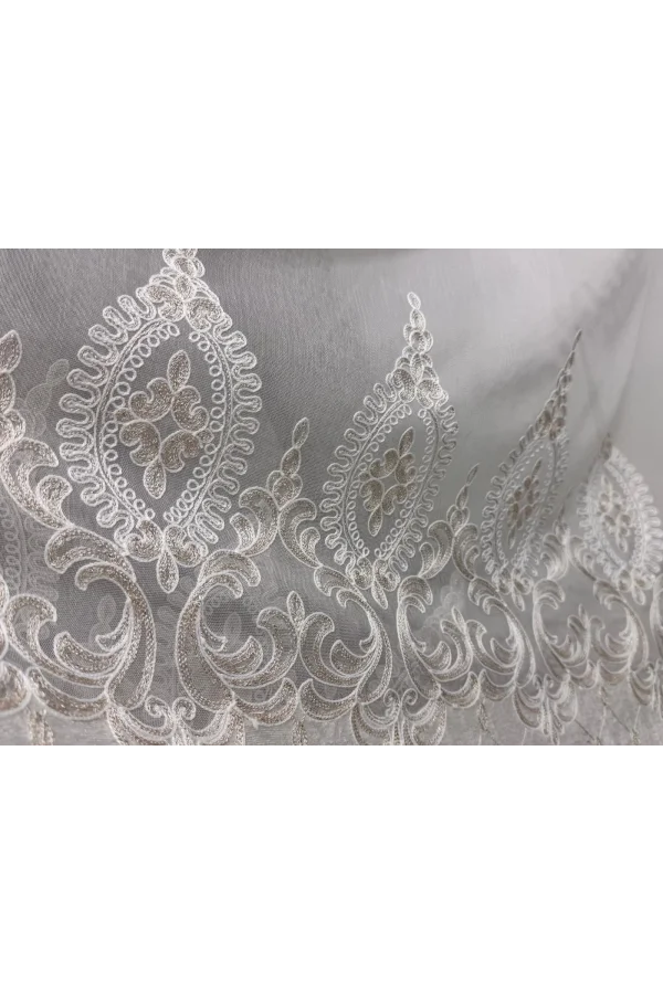 NİVEMESHOME NOVA GOLD DETAYLI  1/2,5  PİLELİ TÜL PERDE APM