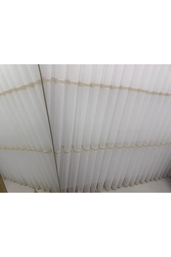 NİVEMESHOME OLIVIA 2025 DETALLE DE TUL DE LUJO 1/3 PLISADO APRETADO