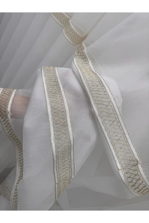 NİVEMESHOME OLIVIA 2025 DETALLE DE TUL DE LUJO 1/3 PLISADO APRETADO