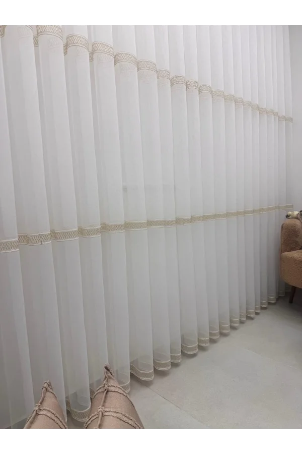 NİVEMESHOME OLIVIA 2025 DETALLE DE TUL DE LUJO 1/3 PLISADO APRETADO