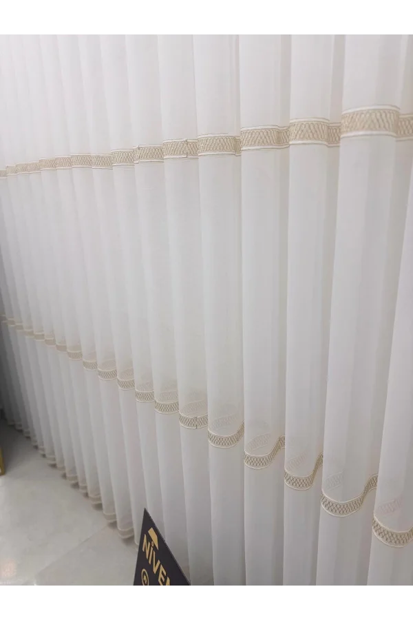 NİVEMESHOME OLIVIA 2025 DETALLE DE TUL DE LUJO 1/3 PLISADO APRETADO