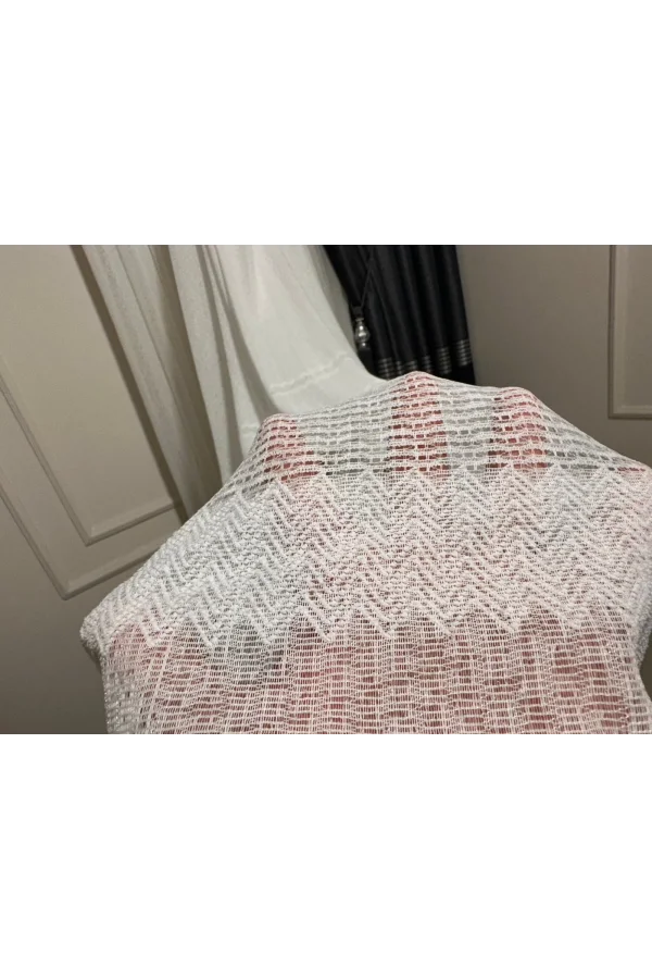 NİVEMESHOME ÖZEL DOKULU MODERN 1/3 SIK PİLELİ TÜLL VORHANGARDINE APM