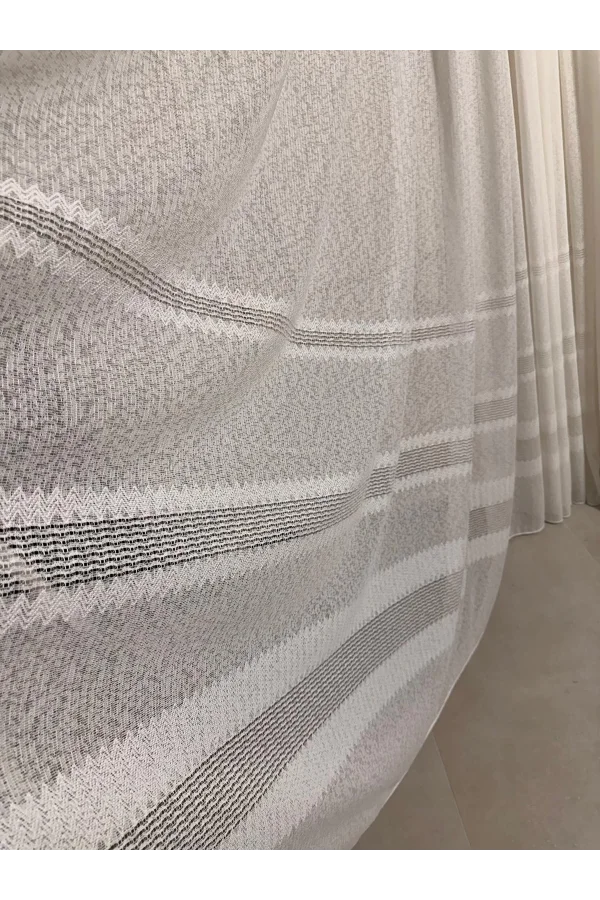 NİVEMESHOME ÖZEL DOKULU MODERN 1/3 SIK PİLELİ TÜLL VORHANGARDINE APM