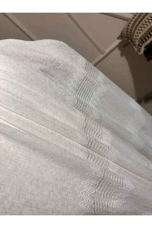 NİVEMESHOME ÖZEL DOKULU MODERN 1/3 SIK PİLELİ TÜLL VORHANGARDINE APM