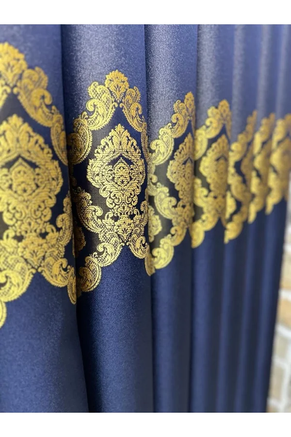 NİVEMESHOME PARIS BLAU V-533 1/3 DICHTE FALTE GARDINE APM