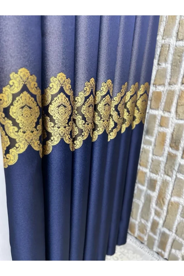 NİVEMESHOME PARIS BLAU V-533 1/3 DICHTE FALTE GARDINE APM
