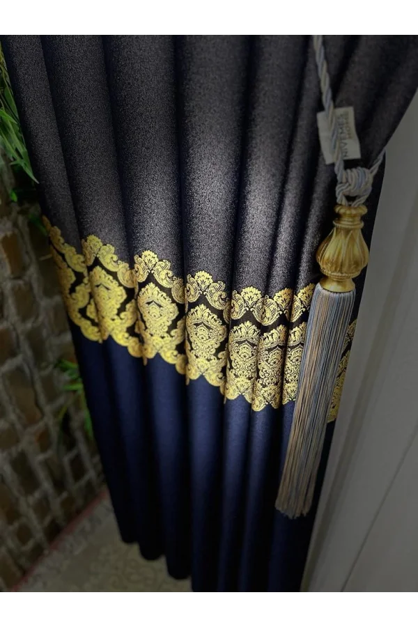 NİVEMESHOME PARIS BLAU V-533 1/3 DICHTE FALTE GARDINE APM