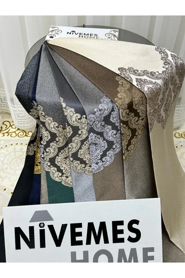 NİVEMESHOME PARIS BLAU V-533 1/3 DICHTE FALTE GARDINE APM