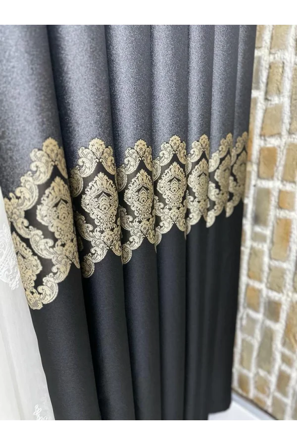 NİVEMESHOME PARLA V-932  1/3 SIK PİLELİ FON PERDE APM