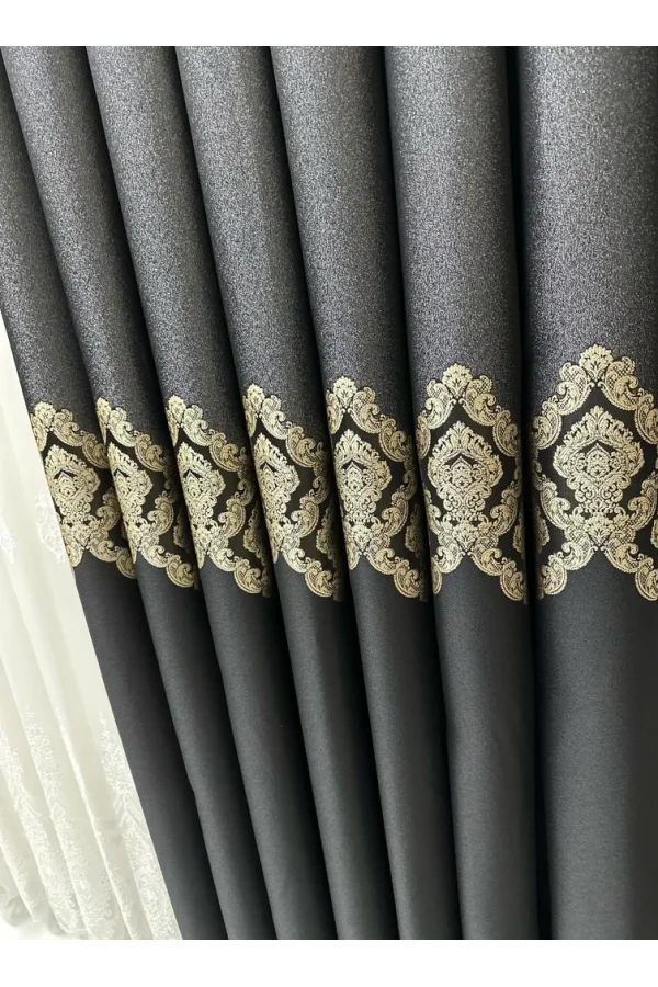 NİVEMESHOME PARLA V-932  1/3 SIK PİLELİ FON PERDE APM