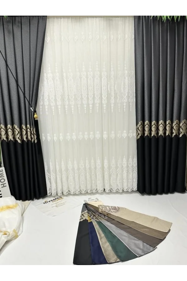 NİVEMESHOME PERA DSN:2753 1/3 SIK PİLELİ TÜL PERDE APM