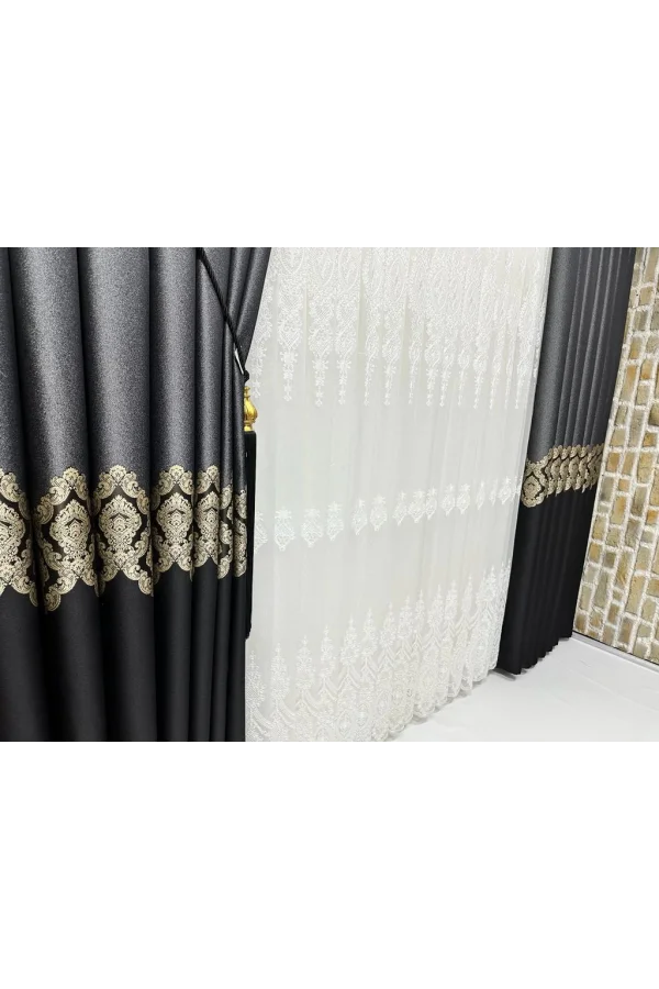 NİVEMESHOME PERA DSN:2753 1/3 SIK PİLELİ TÜL PERDE APM