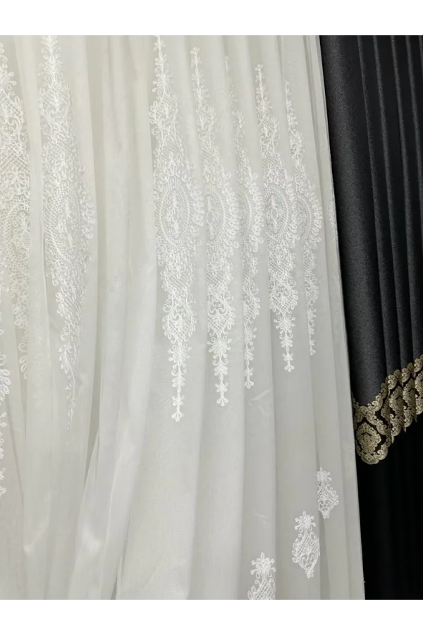 NİVEMESHOME PERA DSN:2753 1/3 SIK PİLELİ TÜL PERDE APM