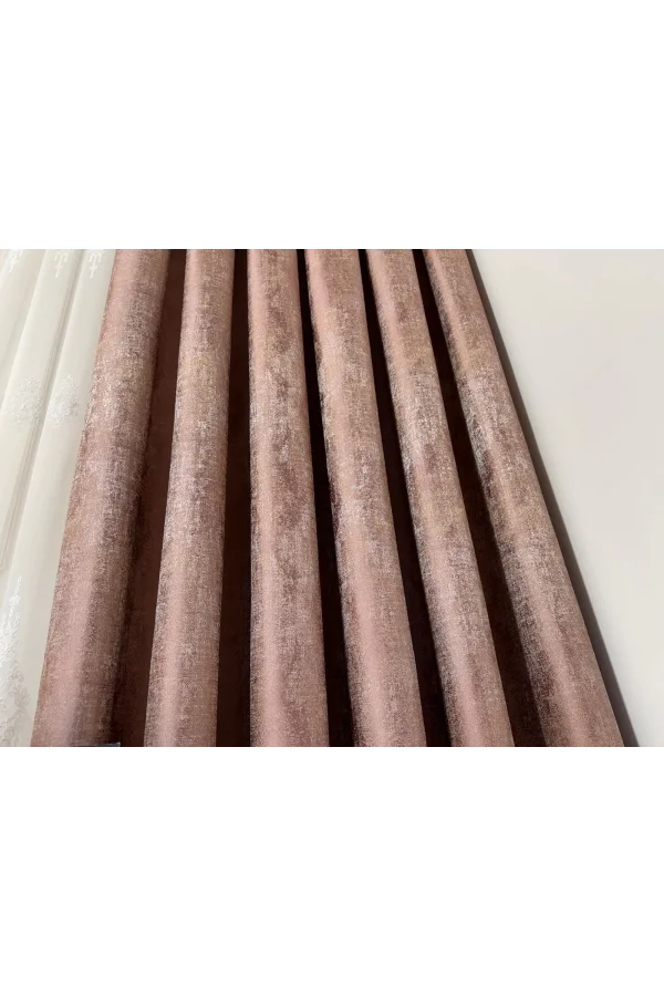 NİVEMESHOME PERA V-1001 YAVRUAĞZI 1/3 SIK PİLELİ FON PERDE APM