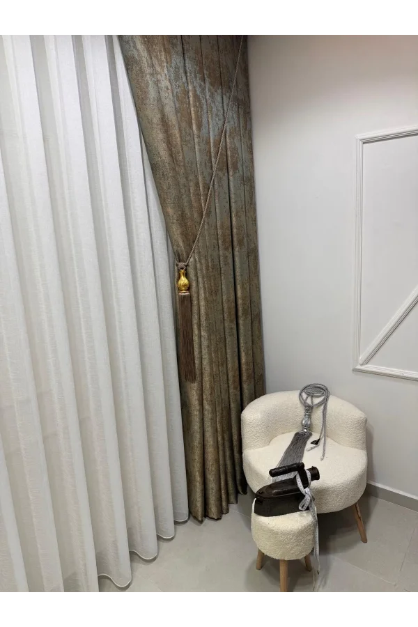 NİVEMESHOME PERA V-402 1/3 THIN PLEATED VOILE CURTAIN APM