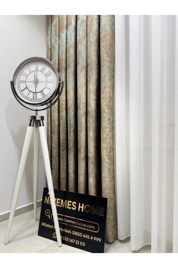 NİVEMESHOME PERA V-402 1/3 THIN PLEATED VOILE CURTAIN APM