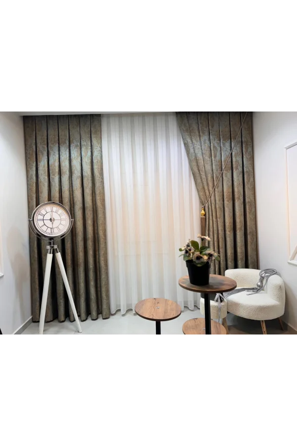 NİVEMESHOME PERA V-402 1/3 THIN PLEATED VOILE CURTAIN APM