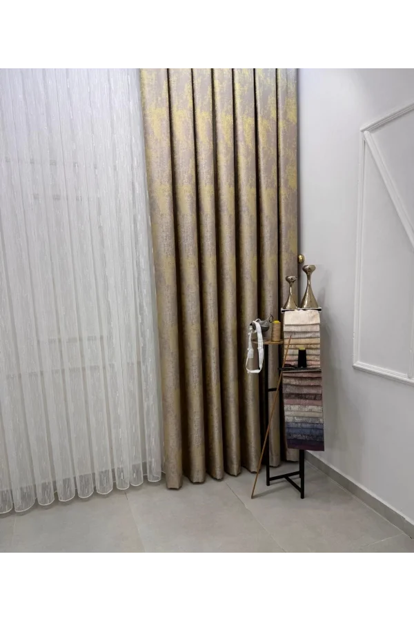 NİVEMESHOME PERA V-5206 1/3 SIK PİLELİ FON PERDE APM