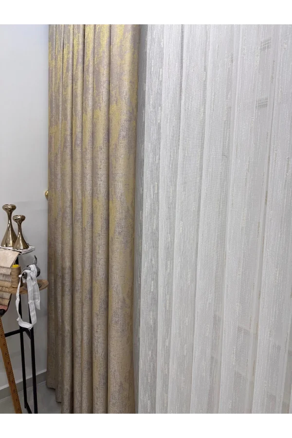 NİVEMESHOME PERA V-5206 1/3 SIK PİLELİ FON PERDE APM