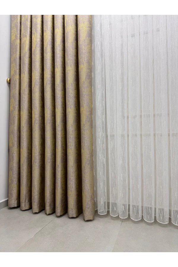 NİVEMESHOME PERA V-5206 1/3 SIK PİLELİ FON PERDE APM